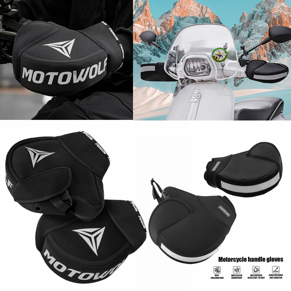 Motorcycle Thick Warm Handleba - Heat Resistant Glove review and price