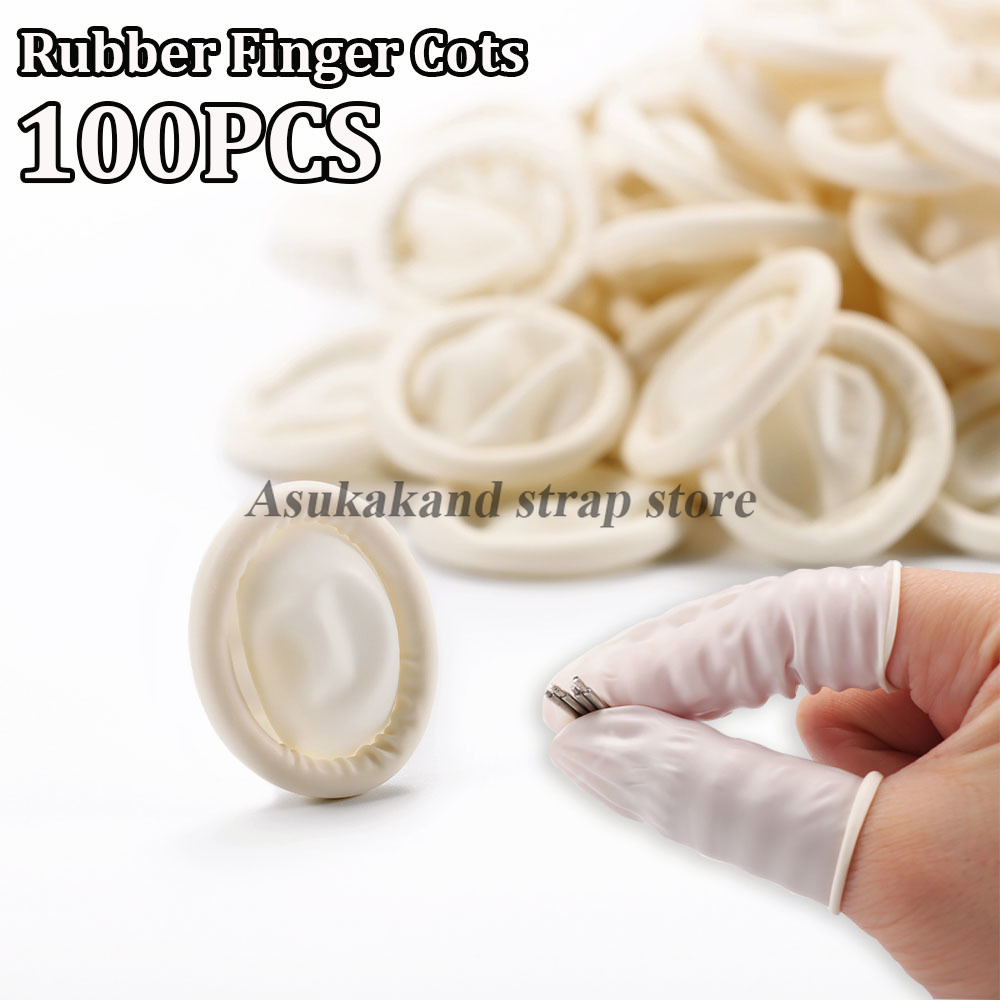 White Rubber Finger Cot Watch  - Latex Disposable Glove review and price