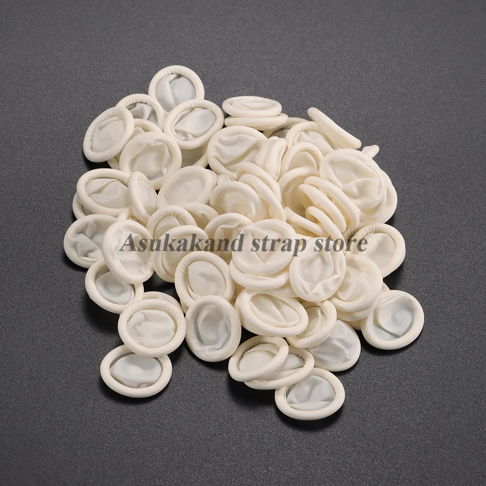 White Rubber Finger Cot Watch  - Latex Disposable Glove review and price